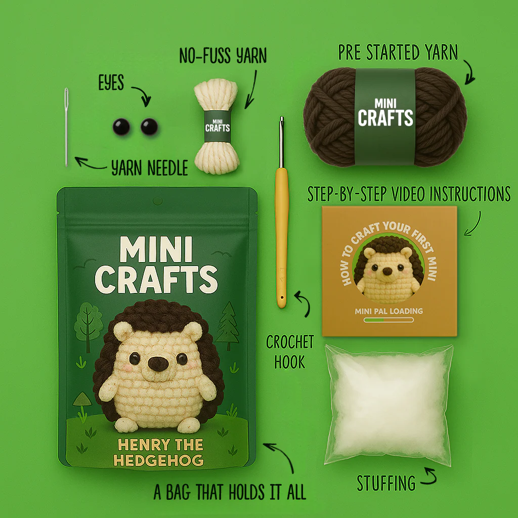 Henry The Hedgehog Crochet Kit - Image 4
