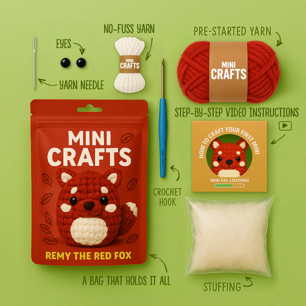 Remy The Red Fox Crochet Kit - Image 4